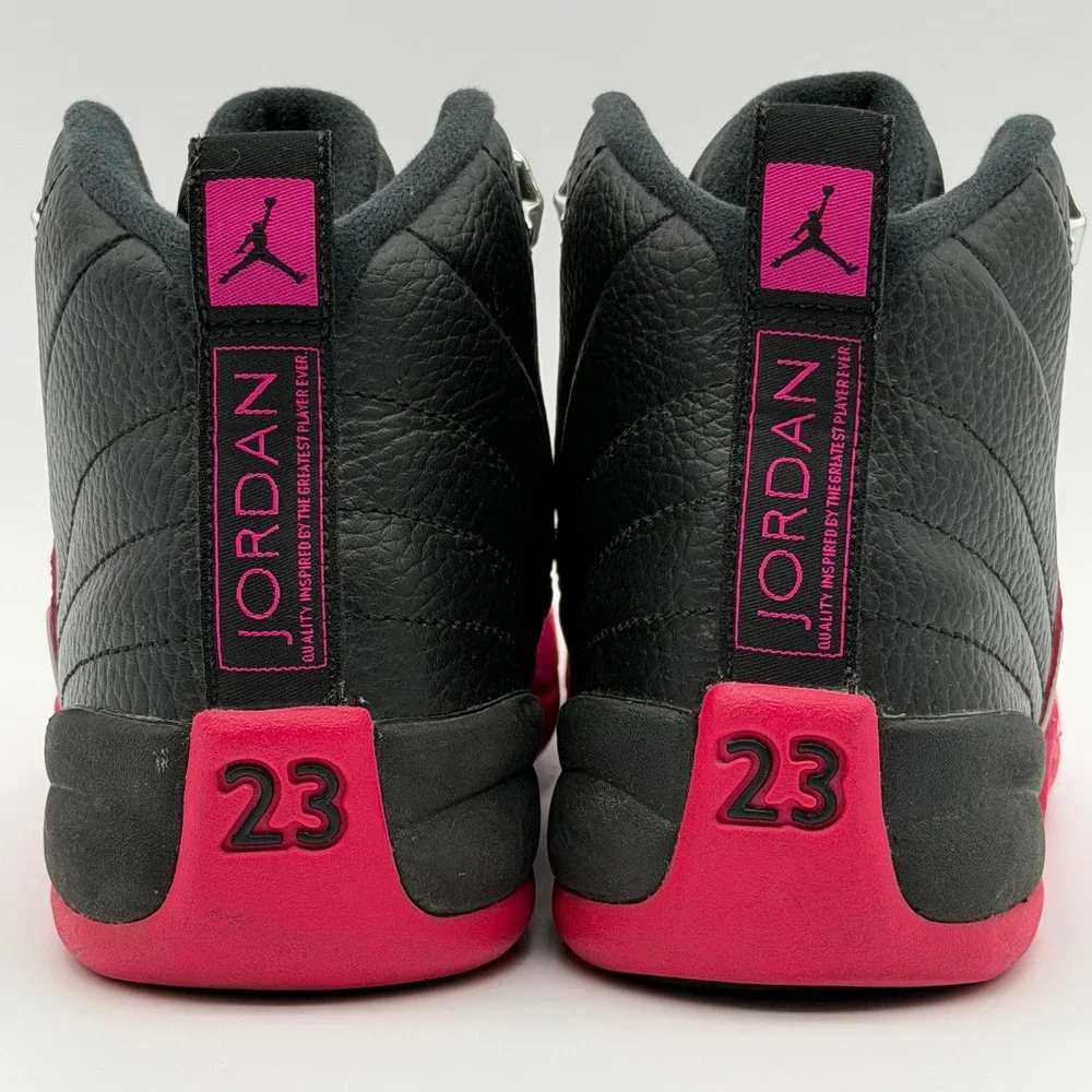 Jordan 12 Retro GS Black Deadly Hyper Pink 510815-026 4.5Y 6W